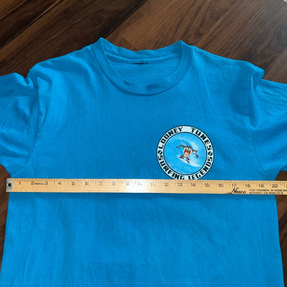 1994 Single Stich Tee Looney Tunes Surfing Legend Taz Warner Bros M Vintage Surf - Picture 6 of 7
